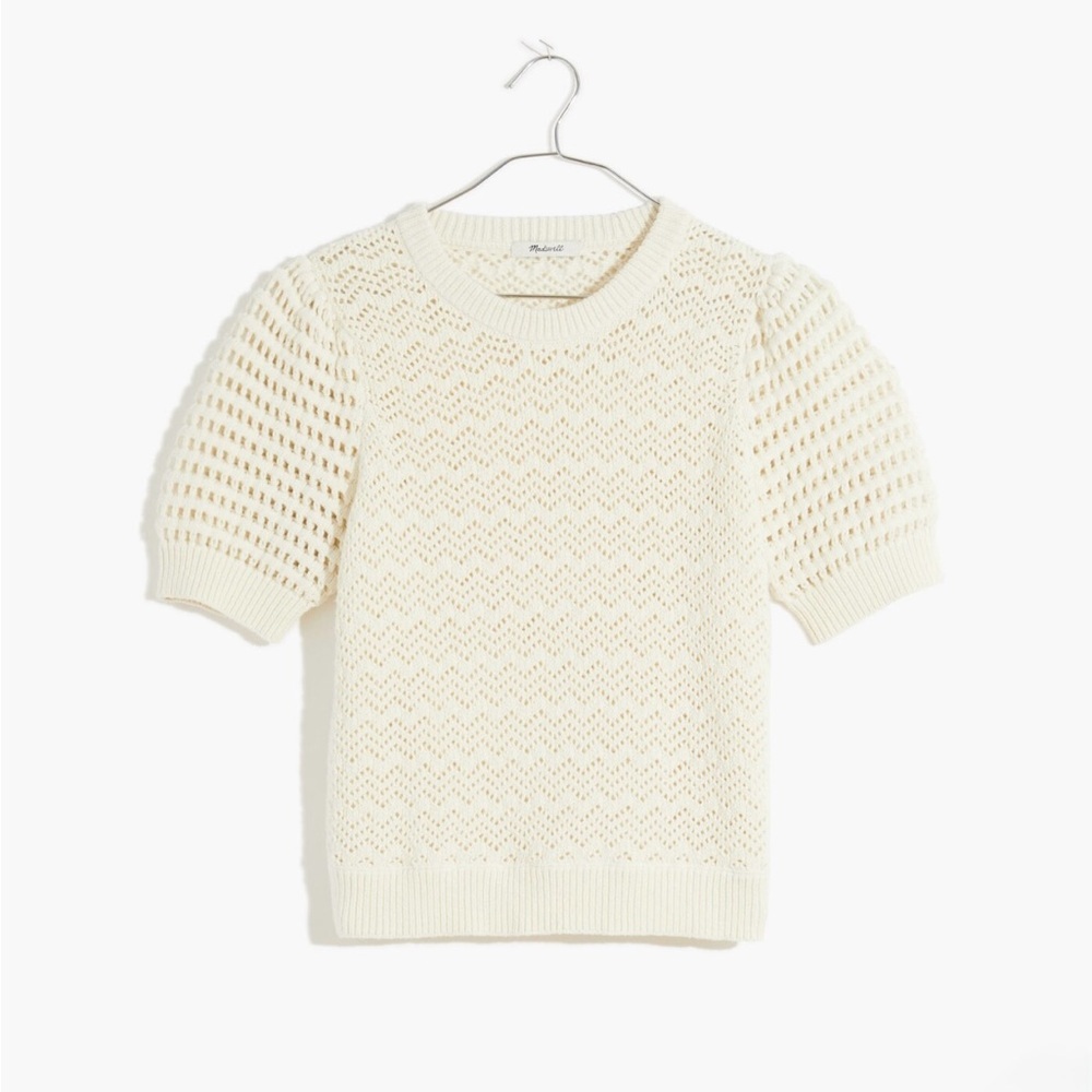 Madewell Atwater Crochet Sweater Tee